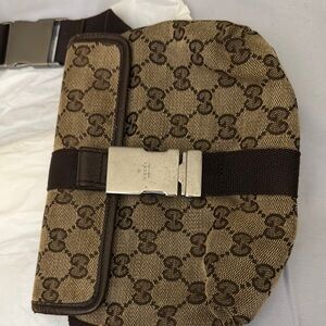 Gucci Brown Patterned Belt Bag